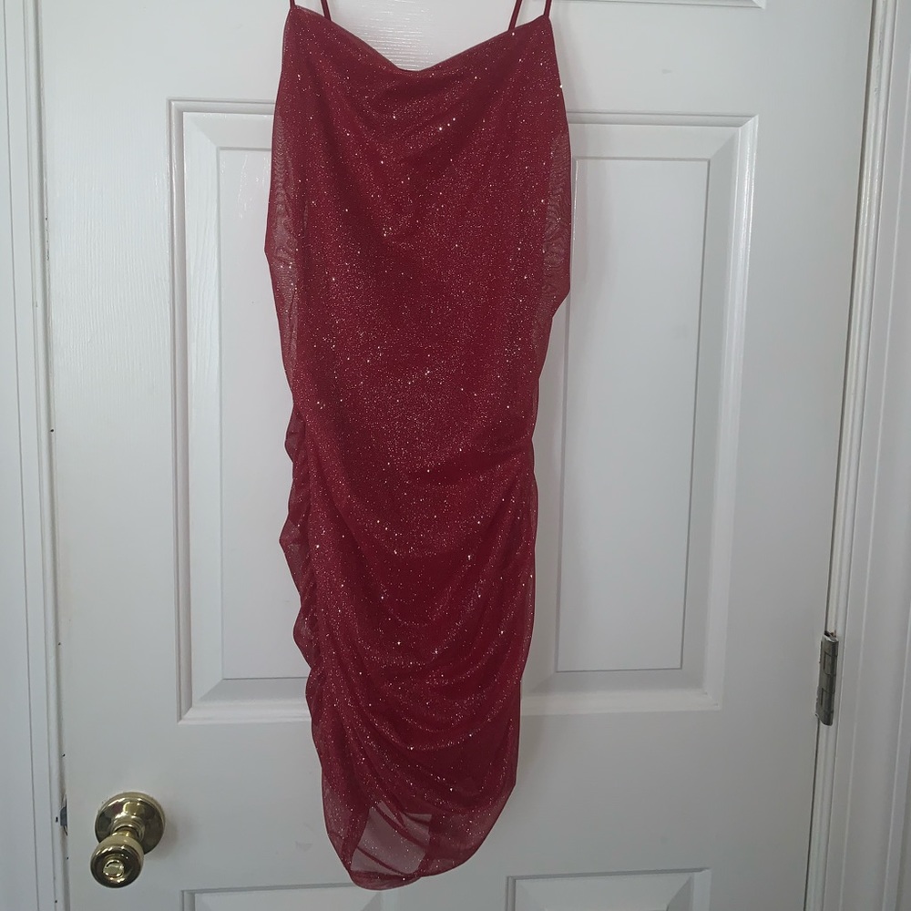 Sparkly red dress